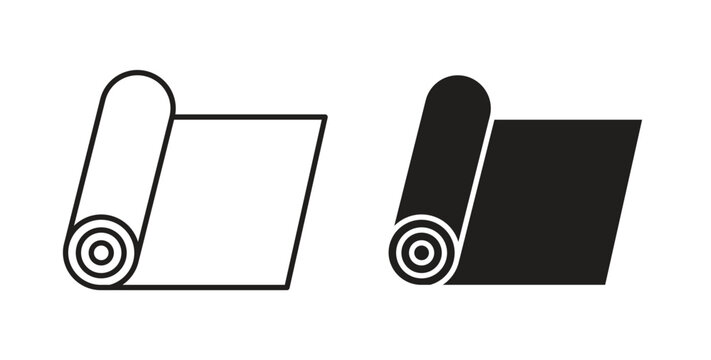 Construction film roll icon symbol vector graphic designs on white. Best for ui Design