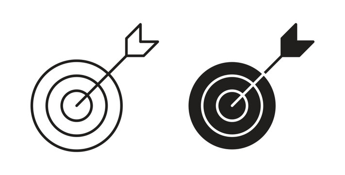Darts icon symbol vector graphic designs on white. Best for ui Design