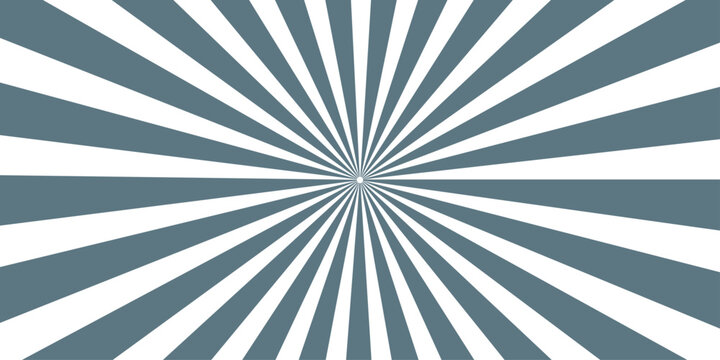 Abstract retro sunburst background featuring blue rays and a vintage grunge texture for a vector wallpaper design with artistic sunbeam lines