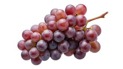 Fototapeta premium Cluster of purple red grapes purple grapes fruit isolated on a transparent background
