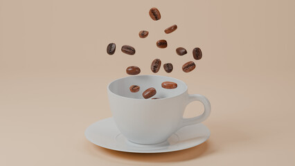 Obraz premium hot coffee cup mockup with clean background