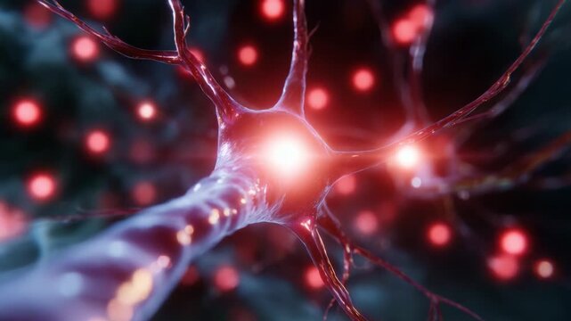 Exploring the Fascinating World of Neurons: Stunning Close-Up Views of Neural Connections Illuminated by Pulsating Light, Showcasing their Complex Structures and Functions