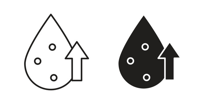 High cholesterol icon symbol vector graphic designs on white. Best for ui Design