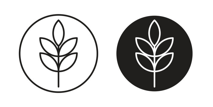 High fiber food icon symbol vector graphic designs on white. Best for ui Design