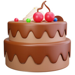 Layered Chocolate Birthday Cake