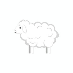 Simple White Sheep Illustration