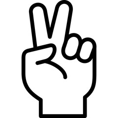 Obraz premium peace icon illustration design with outline