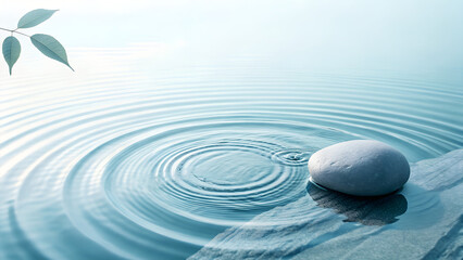 Minimal wellness background, water ripple texture