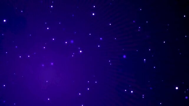 Abstract purple glowing particles flow loop 