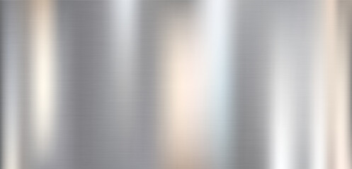 Brushed stainless steel texture with vertical silver gradient light reflections © Jen