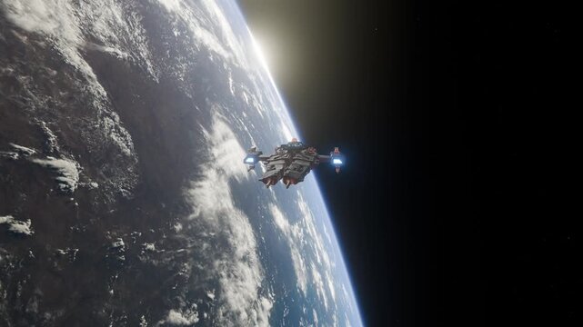 This is how I imagine the future and space travel. Spaceships with gigantic space stations.