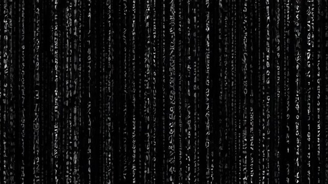 Digital Cascade: A mesmerizing tapestry of binary code cascades down, illustrating the complexity and elegance of the digital realm. A visually striking representation of data, technology.
