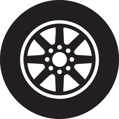 Obraz premium wheel - car wheel icon vector design