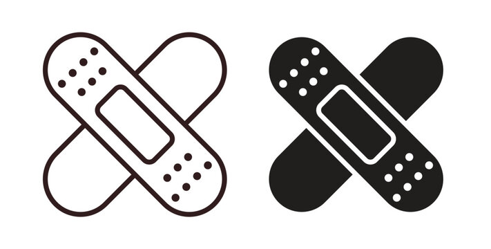 Band aid icon vector Illustration logo template pack