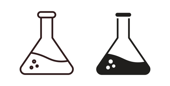 Beaker icon vector Illustration logo template pack