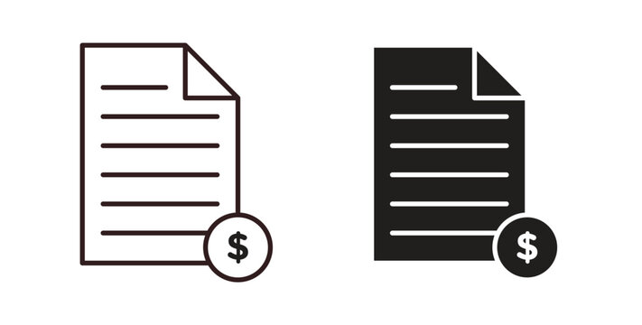 Bill paid icon vector Illustration logo template pack