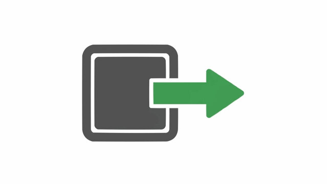 Green Arrow Moving Outward Rightward.
