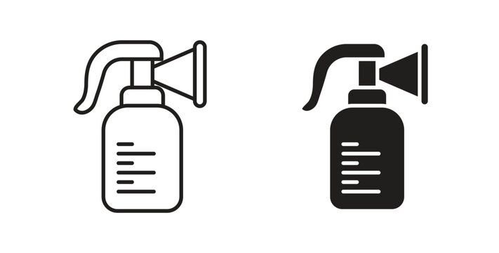 Breast pump icon vector Illustration logo template pack