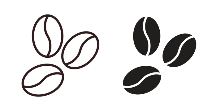 Coffee beans icon vector Illustration logo template pack