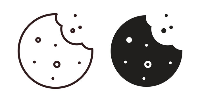 Cookie icon vector Illustration logo template pack
