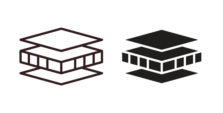 Insulation icon vector Illustration logo template pack