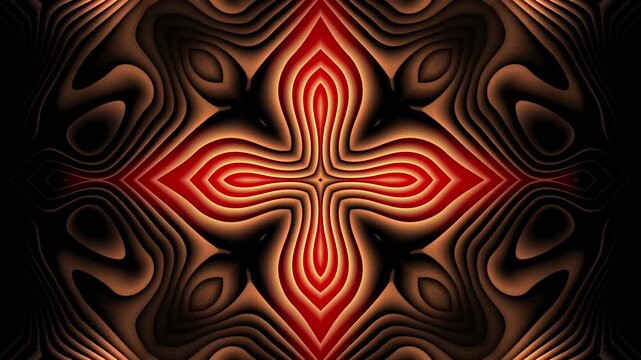 brown and orange mandala pattern with warm earth tones and symmetry design