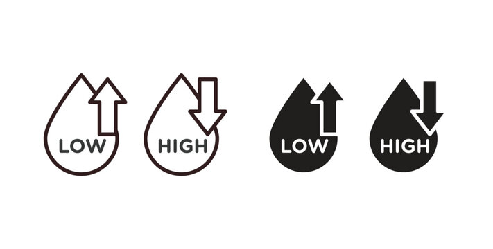 Low and high cholesterol icon vector Illustration logo template pack