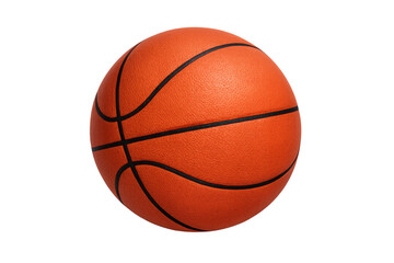 Basketball isolated on transparent background, symbolizing sport, competition, and teamwork