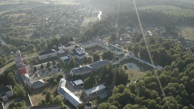 High aerial orbit over Davydova Pustyn