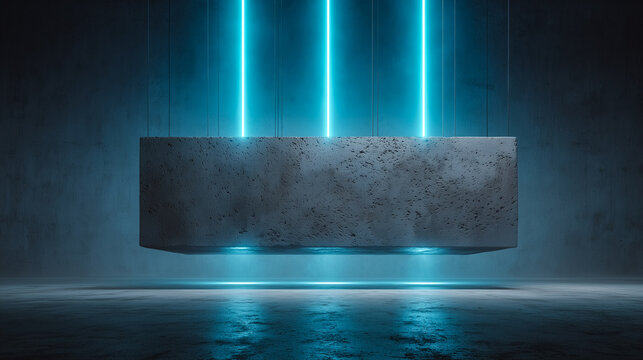 Fusion of Futuristic Levitating Stone Structure and Advanced Technology