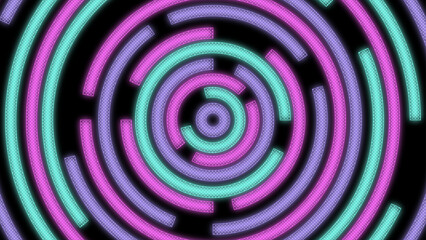 ネオンカラーの円形の光の背景