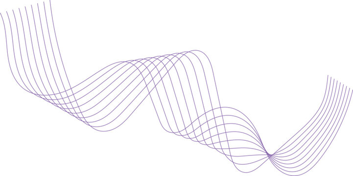 Vector illustration of angel wings and a flying bird over a blue abstract background with flowing wave lines and a gradient motion pattern design