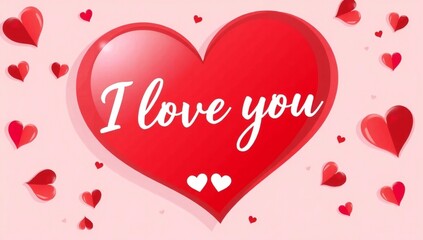 Expression of love with hearts