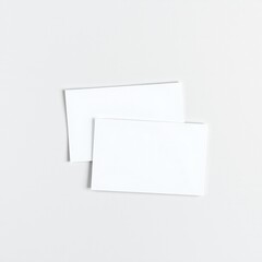 Two blank white cards
