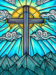 Fototapeta premium Archangel with Sword and Serpent – AI Generative