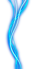 Futuristic Glowing Cyan Curve Isolated for Digital Design