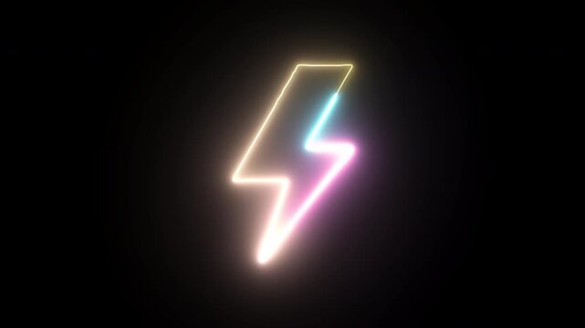 bolt animation with saber effect on alpha channel in 4k.