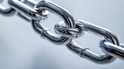 Gleaming silver chains of varying thickness meticulously interlocked showcasing detailed metallic texture