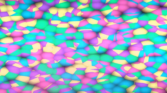 Abstract Colorful Shapes Flowing and Shimmering in a Bright Playful Setting