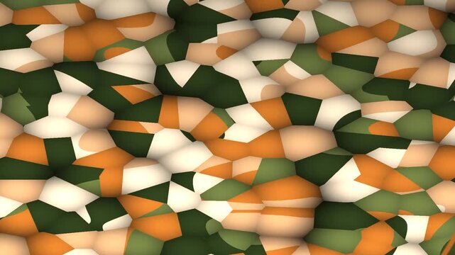 Abstract Geometric Pattern Falling Shapes In Warm Autumn Colors