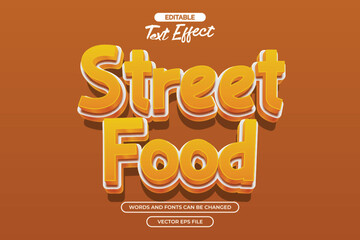 Street food editable text effect with cartoon text style