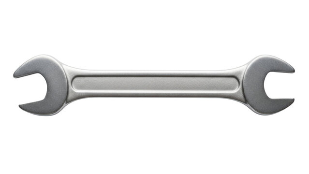 3D Metal Wrench Tool Isolated on Transparent Background, High Detail Cutout PNG, Professional Equipment Icon