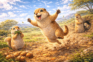 動物-プレーリードッグ