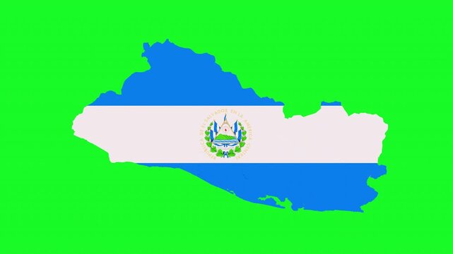 map of El Salvador green screen mapa de el salvador animaci&oacute;n de mapa country el salvador el salvador Centroam&eacute;rica green screen map of el salvador