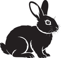 Obraz premium Rabbit silhouette vector design for easter day