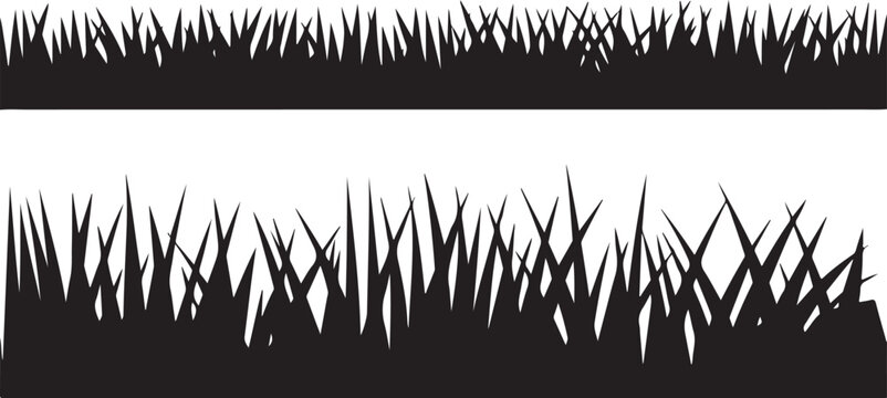 Seamless grass silhouette