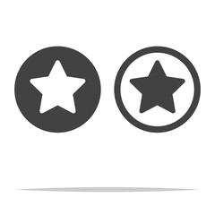 Round circle star badge icon transparent vector isolated illustration