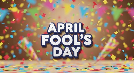 Colorful confetti celebrates april fool's day with festive spirit and joy
