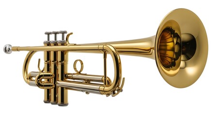 Naklejka premium Vintage Trumpet Musical Instrument Brass Jazz Music