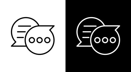 Fototapeta premium Speech Bubble Icon Sheet Black And White